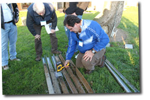 Students Examine Soil Core Taken in Mesilla Valley NM